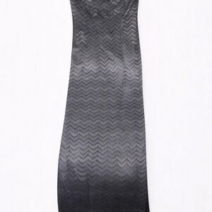 Vintage Black and Gray Ombré Chevron Strapless dress